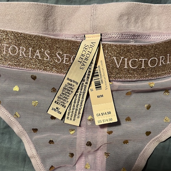 NWT VS SHEER LILAC THONG - Picture 2 of 3